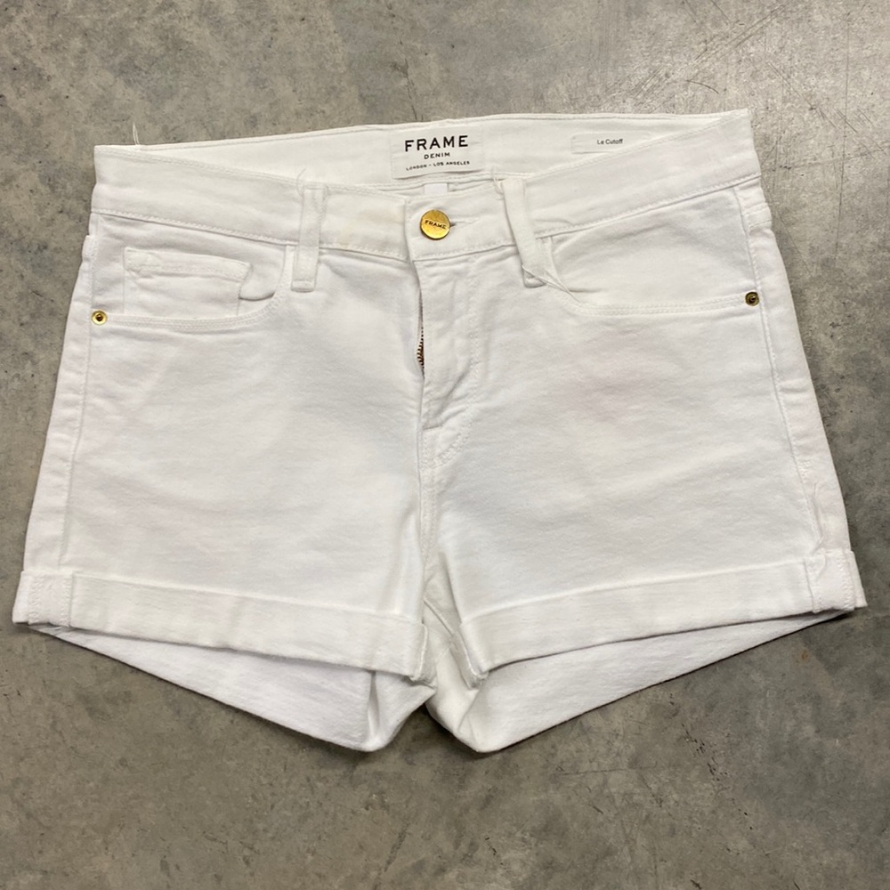 Frame denim white shorts! Size 26